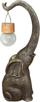 Elephant Statue Solar Garden Decor with Glass Ball Lights,Outdoor Elephant Decor for Birthday Gifts Women, Garden, Patio, Yard, Lawn by GreenHaven Gardens