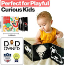 Happy Start Award-Winning High Contrast Board Book - Newborn Black & White Baby Cards, Easy to Clean, Hospital Approved, Stands on Its Own, Tummy Time Toy, Ages 0+ (Portuguese) by TinyTreasures Baby Boutique