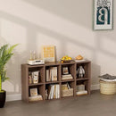 8-Cube Storage Shelf Bookcase - Wooden 4-Tier Floor Standing Open Bookshelf for Home and Office, Cuby Orgainzer, Walnut by CozyNest Decor