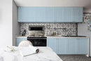 Dimoon 78.7''x17.7'' Blue Peel and Stick Wallpaper Contact Paper Modern Self Adhesive Wall Paper Removable Renter Friendly Textured Solid Color Shelf Cabinet Vinyl Roll (78.7''x17.7'',Light Blue) by GreenHaven Gardens
