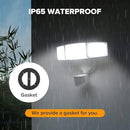 LUTEC 2 Pack 72W 7500LM LED Security Lights Motion Sensor Light Outdoor, 5000K Daylight, IP65 Waterproof, Dusk to Dawn, 3-Head Motion Detected Flood Light for Garage, Yard, Porch(White) by GreenHaven Gardens