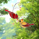 Cardinal Suncatcher Stained Glass for Window Hangings, Red Birds Suncatchers for Windows, Cardinal Sun Catcher Gifts for Women,Best Gift for Christmas,Memorial Gifts for Loss of Loved One by GreenHaven Gardens