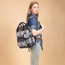 Wrangler Aztec Backpack Multifunction Baby Travel Bag with Changing Pad, Stroller Straps and Pacifier Case WG2204-91103BK by TinyTreasures Baby Boutique