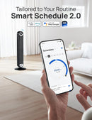 Dreo Tower Fan for Bedroom, 90° Oscillating Standing Floor Fan with 28ft/s Velocity, 25dB Quiet for Sleep, DC Motor, 9 Speeds, 4 Modes, 12H Timer, Voice & APP & Remote Control, 42" Cruiser Pro T2 S by CozyNest Decor