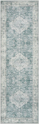 LIVEBOX Washable 2.5x8 Runner Rugs for Entryway Bathroom, Boho Kitchen Floor Mats Long Rug Runners for Hallways Non Slip, Farmhouse Low-Pile Carpet Runners for Laundry Room, Blue by TinyTreasures Baby Boutique