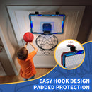 Basketball Hoop Indoor, Mini Basket Ball Hoop with 7 LED Lighting, Scoreboard, Over Door Basketball Hoop with 3 Modes, Volume Adjustable, Foldable, Basketball Toys Gifts for Kids Adults (Blue) by TinyTreasures Baby Boutique