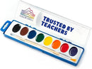 8-Color Watercolor Paint Set with Wooden Brushes – Washable & Non-Toxic, Ideal for Kids, Students, and Classroom Activities by TinyTreasures Baby Boutique