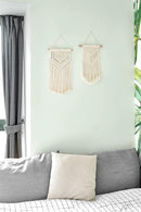 Dahey 2 Pcs Macrame Wall Hanging Small Woven Tapestry Wall Art Decor - Beautiful for Boho Home Dorm College Classroom Decor, Apartment, Nursery, Party Decorations, 16.5" L x 10" W and 17.5"x 10"W by CozyNest Decor