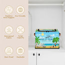 Rectangular Storage Baskets for Shelves - Waterproof Foldable Laundry Basket, Nursery Hamper, Reusable Toy Bin for Organizing Toys, Books, Clothes, Closet 14"x10.2" x10.4"(Beach) by TinyTreasures Baby Boutique