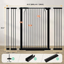 40.5" Extra Tall Baby Gate for Doorways, 40.6"-49.1" Extra Wide Pet Gate No Drill, 1.37" Narrow Space Puppy Dog Barrier Indoor, Metal Safety Child Gate for Stairs Hallway Black by TinyTreasures Baby Boutique