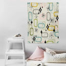 ICMOLYYENLO Boho Medieval Cat Tapestry, Abstract Atomic Starburst Geometric Aesthetic Art Wall Hanging For Bedroom Living Room Dormitory 50x60 Inches by CozyNest Decor