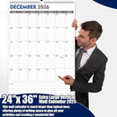 GuassLee Extra Large Wall Calendar 2025, 36"x 24" Jumbo Vertical Wall Planner 2025-2026 from June 2025 to December 2026,19 Months with Julian Dates and Notes for Office School Home Teacher Planning by TinyTreasures Baby Boutique