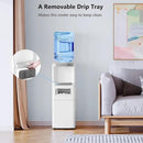 Water Dispenser with Ice Maker Function, Top Loading Hot and Cold Water Cooler for 5 Gallon Bottle - Includes Child Safety Lock - Water Machine for Home, Office, Garage - White by CozyNest Decor