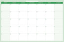 30-Day Horizontal Dry-Wet-erasable Wall Calendar 24" x 36" - Sunday-Saturday by TinyTreasures Baby Boutique