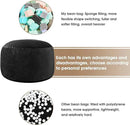 Bean Bag Chairs for Adults - Memory Foam Furniture BeanBag Chair - Kids/Teens Sofa with Soft Micro Fiber Cover - Round Fluffy Couch for Living Room Bedroom College Dorm - Carbon Black by CozyNest Decor