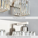 Modern Vanity Light 2-Lights Brushed Nickel Vanity Light Crystal Bathroom Wall Light Bathroom Light Fixtures by CozyNest Decor