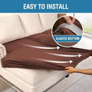 H.VERSAILTEX Velvet Stretch Sectional Couch Covers 4 Pieces Sofa Seat Cushion Covers L Shape Separate Couch Cover for Both Left/Right Sectional Couch (Large Sofa 3 Seater + 1 Chaise, Burnt Brick) by CozyNest Decor