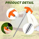 Hicarer 10 Pcs 20 Pcs 8'' Screw in Tent Stakes Heavy Duty Ground Metal Stakes for Inflatables with Hex Head Driver for Outdoor Camping Tent Inflatable Garden Decor (Orange) by CozyNest Decor