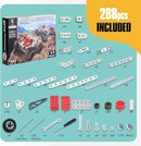 6-in-1 STEM Kit - Engineering Metal Truck, Airplane and Sports Car Excavator Toy for Boys 8-12 - STEM Building Toys for Kids 5-7, 6-8, 8-10 Educational Toys for Kids Boys Model Kit by TinyTreasures Baby Boutique