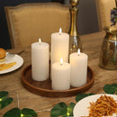 LUSHABOR Flameless Candles, 4 Pack Battery Operated Candles with Remote, Real Wax LED Fake Candles with Timer Flickering for Christmas Wedding Home Party D3 H 5" 6" 7" 9" White by CozyNest Decor