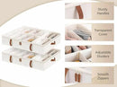 StorageWorks Shoe Organizer Under Bed for Closet, 2-Pack Ultra-thick Fabric Shoe Storage Containers with Bottom Support and Adjustable Dividers, Fits up to 24 Pairs, Beige by CozyNest Decor