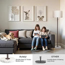 Floor Lamp for Living Room,Dimmable Gold Floor Lamp,Modern Standing Lamp with Marble Base,Tall Standing Lamp for Bedroom, Reading,Office & Kids' Room,LED Bulb Included(Brown) by CozyNest Decor