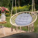 Tiita Indoor/Outdoor Cushions 22 Inch Round Striped Chair Cushions for Patio Garden Seat Cushion Pads for Home Floor Pillows Window Pad Set of 2, Blue by CozyNest Decor