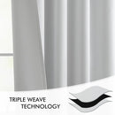 MIULEE Back Tab Light Blocking Curtains 96 Inch Long 2 Panels Set for Living Room Bedroom, Greyish White Rod Pocket/Pinch Pleated Thermal Insulated Room Darkening Floor to Ceiling Blackout Drapes by TinyTreasures Baby Boutique