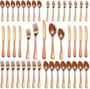 40 Pcs Rose Gold Silverware Set for 8, Food Grade Stainless Steel Flatware Set, Eating Utensils Sets Include Fork/Knife/Spoon,Home Kitchen Tableware Set, Reusable Cutlery Set, Dishwasher Safe by CozyNest Decor