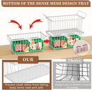3 Pack Stackable Deep Freezer Organizer Bins ，Upgraded Bottom Leak-Proof net，Encryption and Hardening ， Freezer Organizer Bins for 5 to 9 Cu.FT Small Chest Freezer， Easy Get Bottom Foods by CozyNest Decor