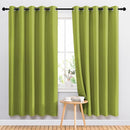 NICETOWN Bedroom Room Darkening Curtains and Drapes - Energy Smart Thermal Insulated Solid Grommet Room Darkening Draperies for Living Room (2 Panels, 66 inches x 72 inches, Fresh Green) by TinyTreasures Baby Boutique