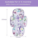 2 in 1 Infant Car Seat Insert, Car Seat Head Support Baby Girls Boys, Soft Newborn Carseat Insert Cushion, Perfect for Carseats, Strollers, Swings (Purple Flower) by TinyTreasures Baby Boutique