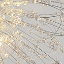 Sputnik Crystal Chandelier, Modern Beaded Ceiling Lamp with Chrome, Round Dandelion Pendant Light Fixtures for Living Room Bedroom Dining Room Farmhouse Kitchen Island (Chrome 9Lights) by CozyNest Decor