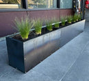DIY CARTEL Corten Steel Rectangular Outdoor Planter Box, Rustic & Modern Farmhouse Design, Large Raised Metal Garden Bed for Commercial & Residential Use (36in x 12in x 16in) by GreenHaven Gardens