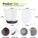 QCQHDU 2 Pack Orchid Pots with Holes for Repotting, Double-Layer and Self Watering Orchid Pot with Good Air Circulation by GreenHaven Gardens
