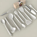 Silicone Cooking Utensils Set - 600°F Heat Resistant, Nonstick Kitchen Utensil Set with Spatulas, Spoons, Whisk, Tongs, BPA Free, Dishwasher Safe, Cream White by CozyNest Decor