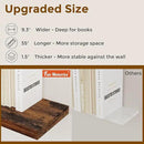 Floating Shelves 55 Inch Long, 55"W x 9"D Wall Shelf Invisible Bracket, 9 Inch Deep Floating Shelf for Wall, Rustic Wooden Shelves for Living Room, Kitchem, Bedroom, Rustic Brown Color, Set of 1 by CozyNest Decor