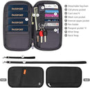 RFID Family Passport Wallet Holder Waterproof, Travel Document Organizer Credit Card Clutch Bag for Men Women by TinyTreasures Baby Boutique