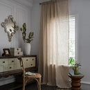 Sutuo Home Boho Curtain 96 Inches Long for Bedroom, Natural Linen Look Textured Burlap Rod Pocket Chic Semi Blackout Bohemian Handmade Tassels Window Treatment for Living Room, 1 Panel 59" W x 96" L by CozyNest Decor