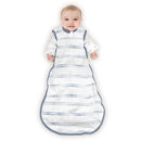 Amazing Baby Cotton Muslin Sleeping Sack, for Baby Boy or Girl, Wearable Blanket with 2-Way Zipper, Watercolor Stripes, Denim, Medium (6-12 Month) by TinyTreasures Baby Boutique