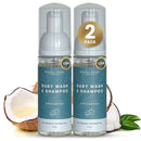 SoCal Suds & Company 2oz Organic Foaming Baby Wash & Shampoo - Fragrance Free- 2 Pack by TinyTreasures Baby Boutique