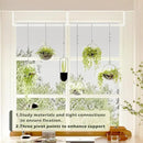 Plant Hanger Indoor with 6 Hanging Chains Hanging Planters for Indoor Plants Hanging Plant Holder Window Plant Shelves White Metal Rod(Pot not Included by GreenHaven Gardens