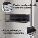 Magnetic Basket, Magnetic Shelf for Fridge, Magnetic Spice Rack Wire Mesh Magnetic organizer Holder Accessories for Office Kitchen Classroom Storage, Black-High, 9.44" x 4" x 3.14" by CozyNest Decor