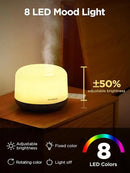 InnoGear 500ml Essential Oil Diffuser with Remote Control, Premium Ultrasonic Aromatherapy Diffusers Scent Humidifier Vaporizer Auto-Off Timer for Large Room Home, Brown by CozyNest Decor