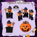 50 Pcs Halloween Mini Figurines Tiny Pumpkin Figures to Hide and Seek Rubber Wizard Miniatures Ornaments Gifts for Halloween Party Favors Table Decorations(Wizard) by CozyNest Decor