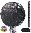 WERNNSAI Black Round Pinata for DIY - Halloween Black Moon Pinata for Kids DIY Birthday Party Disco Decoration for Adult Night Party Supplies with Confetti Bat Blindfold, 12.2”x 12.2” by TinyTreasures Baby Boutique