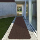 House, Home and More Indoor Outdoor Double-Ribbed Carpet Runner with Skid-Resistant Rubber Backing - Bittersweet Brown - 4 Feet x 10 Feet by CozyNest Decor