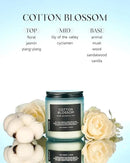 M&SENSE Clean Cotton Scented Candle - 7.05oz Natural Soy Wax Clean Cotton Blossom Scent Non Toxic Candle, 50-Hour Slow Burning 2-Wick Aromatherapy Home Fragrance Gifts for Home Decor by CozyNest Decor