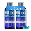 Concentrated Water flosser Rinse & mouthwash Teeth WHITENING | Add to Water Flossers| Fruit Flavor | 2 Pack = 33.8 fl.oz | Peroxide Free. Made in USA by CozyNest Decor