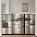 40.5" Extra Tall Baby Gate for Stairs, 68.5"-72.2" Extra Wide Long Dog Gate for The House, Safety Child Gate Easy Walk Thru Indoor, Metal Auto Close Pressure Mount Pet Gate for Doorways Hallway, Black by TinyTreasures Baby Boutique